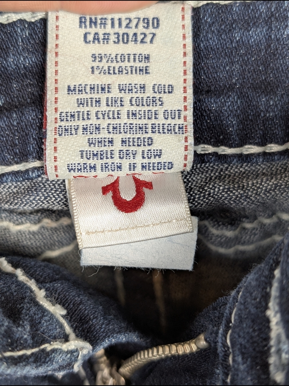 True Religion Becky Low Rise Bootcut Jeans 29 Made USA Y2K Western Denim - Picture 11 of 11